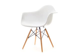 Mpa дерев'яний стілець із підлокітниками, білий
