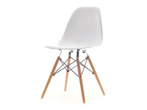 Mpc дерев'яний білий стілець на дерев'яних ніжках