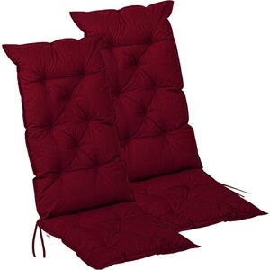 Набір із 2 красних садових підушок для стула
