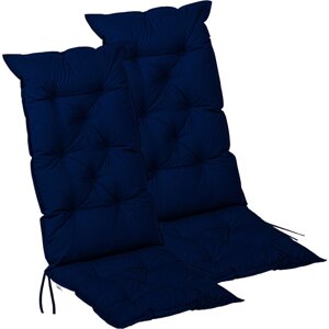 Набір із 2 синих садових підушок для стула