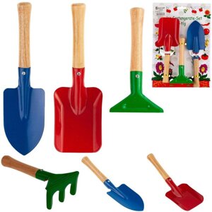 Набір садових інструментів граблі лопатки 3в1 DOS2637