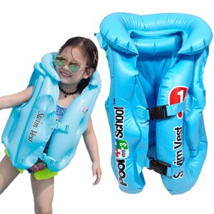 Надувний рятувальний жилет для дітей жилет для навчання плавання FDJ NO. 68143_ NIEBIESKI