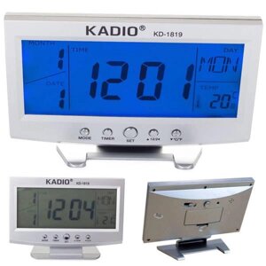 Настільний годинник будильник РК-термометр дата будильник