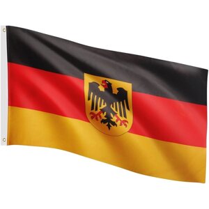 Немецкий флаг з емблемою 120х80 см на мачте, германія