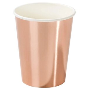Одноразові паперові стаканчики з рожевого золота 6 шт. GALAXY NO. 660526