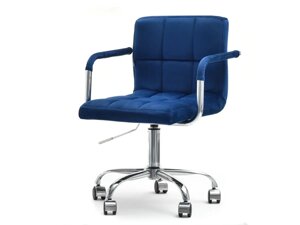 Офісне крісло elis з підлокітниками, темно-синій велюр, регульований