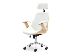 Офісний стілець frank buk, регульована за висотою — кремова хромована ніжка
