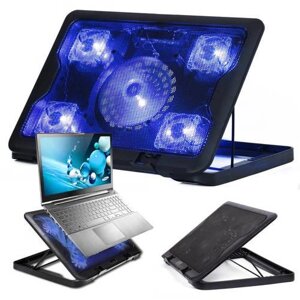 Охолодження ноутбука (підставка) 12-17" 5 фанатів USB Hub LED C5-Black