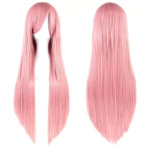 Перука для волосся 80 см рожевий косплей BQ3D