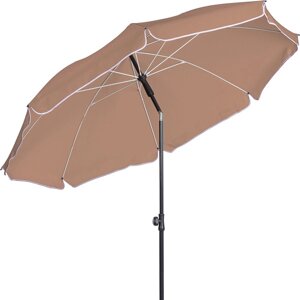 Пляжний зонт 2 м, регульований наклон, карамельний