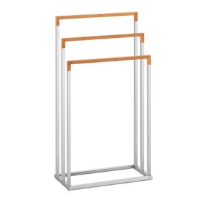 Totor Stand - Chrome Steel - Bamboo Uniprodo EX10250199 полиці для ванної кімнати