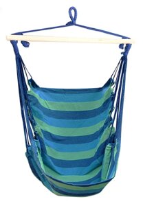 Підвісний стілець 120 кг синій/зелений AG233B