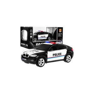 Поліцейська машина BMW x6 для дітей 8+ Поліцейська на дистанційному керуванні 1:24 Петух-фари