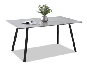 Промисловий бетонний стіл tito з чорними металевими ніжками для кухні