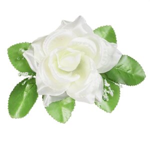Роза розгорнута з листям — Головка 10 см