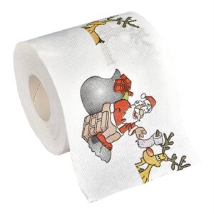 Різдвяний туалетний папір Діди Морози кумедний туалет