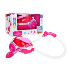 Рожевий пилосос для дітей 3+ зі світловими звуковими ефектами + функція всмоктування + кульки з пінопласту