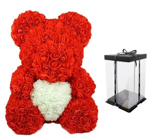 Троянди ведмідь із серцем 23 см BQ54