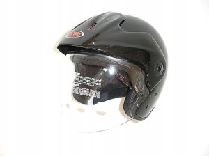 Шлем шлем скутер Чоппер тянет черный