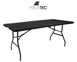 Складаний садовий стіл чорний 180 см Польща Malatec 12280