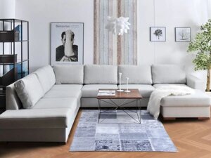 Складаний кутовий диван із великою спальною функцією для лондонської вітальні 3 сірий