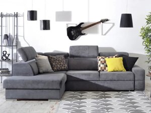 Складаний кутовий диван із регульованими підголівниками від виробника miami 9 grey