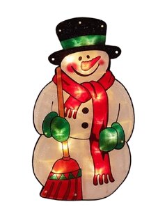 Сніговик світлодіодний різдвяний прикраса вікон bensons