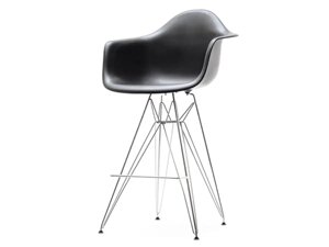 Сучасний барний стілець на металевих ніжках eps rod 2 чорний-хром
