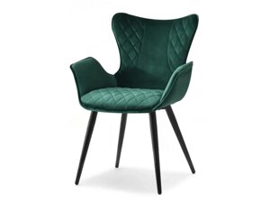 Спеціалізований стілець kamal обідній із зеленого оксамиту металевого кольору