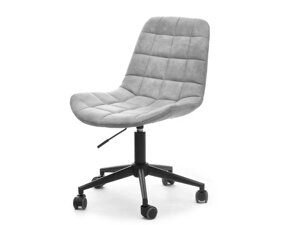Стьобаний обертовий стілець у вінтажному стилі еліор сірий — чорний