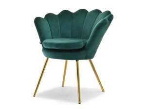 Стильне крісло lazar velvet, зелена черепашка гламур на золотих ніжках