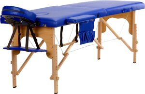 Стіл і 2-секційне дерев'яне масажне ліжко