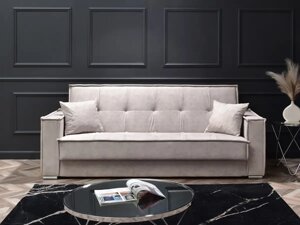 Світлий piko сірий бежевий диван диван із хромованими ніжками, складаний із мішком для зберігання