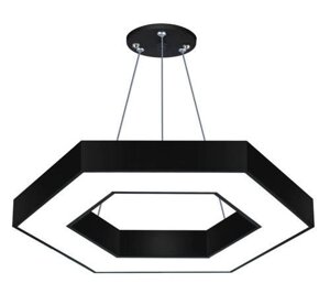 Світлодіодна підвісна стельова лампа 36W LPL-002 шестикутник алюміній ПЗС не перевантажена ⁇ 60x6