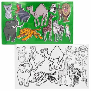 Трафарети для малювання та розпису тварин для дітей WKS NO. 38864_ZWIERZ ⁇ TKA