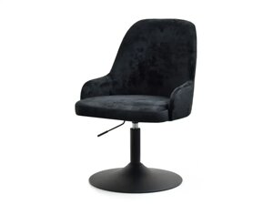 Обертовий стілець mio ring, чорний велюр і регульовані ніжки столу