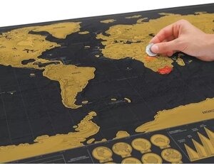 Xxl мапа світу 83x60 см велика туристична скретч-карта