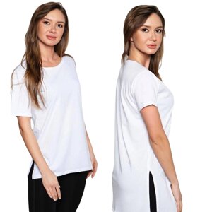 Жіноча класична біла футболка RSP BASIC NR836_BIA ⁇ A_S