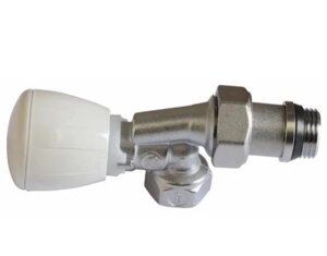 Кутовий осьовий мікрометричний термостатичний клапан, хромований GIACOMINI (R435X053) 1/2"