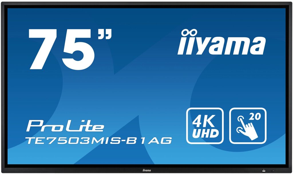 Інтерактивний дисплей 75 дюймів iiyama ProLite TE7503MIS-B1AG (4K Android OS Wi-Fi) від компанії 4-K - фото 1