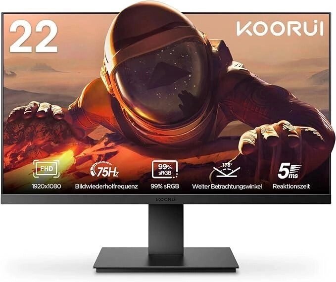 Монітор 22" KOORUI 22 (Full HD VA 75 Гц) від компанії 4-K - фото 1