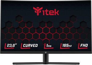 Монітор 23,6 дюймів itek GGC ITMC24V161FHD (full HD VA 165hz 1 ms)