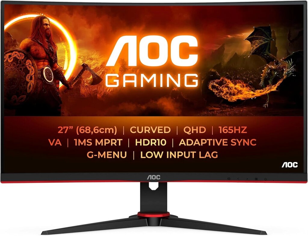 Монітор 27 дюймів AOC CQ27G2SE (QHD 165Hz VA 1ms) від компанії 4-K - фото 1