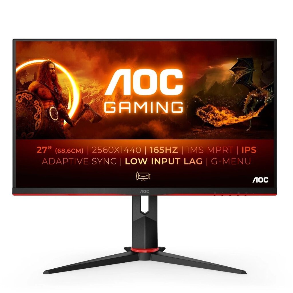 Монітор 27 дюймів AOC Q27G2S (QHD 165Hz IPS 1ms) від компанії 4-K - фото 1