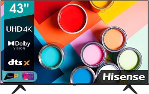 Телевізор 43 дюйма Hisense 43A6BG (Bluetooth 4K Smart TV HDR)