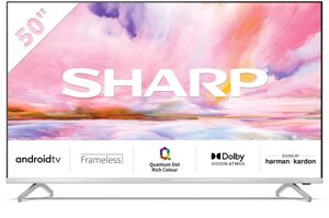 Телевізор 50 дюймів Sharp 50EP4EA ( Smart TV Bluetooth Android 4K Wi-Fi DVB-C T S T2 S2 )