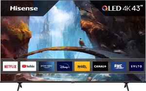 Телевізор 43 дюйми Hisense 43E78HQ (Bluetooth Smart TV 4K 60 Гц)