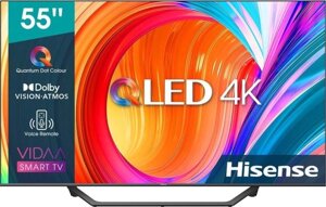 Телевізор 55 дюймів Hisense 55A7HQ (QLED 4К Smart TV T2/S2 Bluetooth — W24-AP4991)