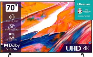 Телевізор 70 дюймів Hisense 70A6K (4К Smart TV Bluetooth T2/S2 30W — W24-GQ7238)