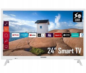 Телевізор 24 дюйми Telefunken XH24K550V-W (12 Volt Smart TV DVD Player — W23-LQ4828)